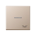 JUNG A590KO5LCH Wippe 1fach, Symbol Licht, mit Lichtleiter, Duroplast lackiert, Serie A, champagner 