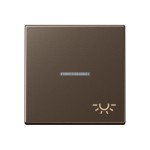 JUNG A590KO5LMO Wippe 1fach, Symbol Licht, mit Lichtleiter, Duroplast lackiert, Serie A, mokka 