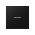 JUNG A590KO5SWM Wippe 1fach, mit Lichtleiter, Duroplast lackiert, Serie A, graphitschwarz matt 