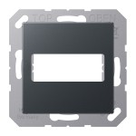 JUNG A594-1915ANM Abdeckung für 1 D-Subminiatur-Steckverbinder, 9-/15-polig 1fach, Thermoplast lackiert, Serie A, anthrazit matt 