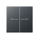 Jung A595BFKO5PANM Wippe 2-fach mit Lichtleiter mit Pfeilsymbolen Thermoplast lackiert Serie A anthrazit matt 