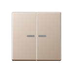 JUNG A595KO5CH Wippe 2fach, mit Lichtleiter, Duroplast lackiert, Serie A, champagner 