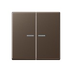 JUNG A595KO5MO Wippe 2fach, mit Lichtleiter, Duroplast lackiert, Serie A, mokka 