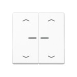 Jung A595KO5MPWW Wippe 2-fach mit Lichtleiter mit 4 Pfeilsymbolen Duroplast Serie A alpinweiß 