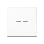 JUNG A595KO5WW Wippe 2fach, mit Lichtleiter, Duroplast, Serie A, alpinweiß 