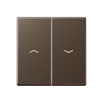 JUNG A595PMO Wippe 2fach, mit Pfeilsymbolen, Duroplast lackiert, Serie A, mokka 