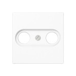 JUNG ABA561PLTVWW Abdeckung für Antennendosen 1fach, Duroplast antibakteriell, Serie AS, alpinweiß 