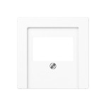 JUNG ABA569PLTWW Abdeckung für TAE-Anschlussdosen, 1fach, Duroplast antibakteriell, Serie AS, alpinweiß 