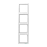 JUNG ABAS584WW Rahmen 4fach, AS 500 antibakteriell, IP 44, Duroplast antibakteriell, alpinweiß, senkrechte und waagerechte Montage 