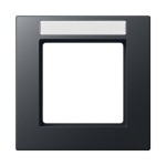 JUNG AC581BFNAANM Rahmen 1fach, mit Schriftfeld, A CREATION, Thermoplast lackiert, anthrazit matt, senkrechte und waagerechte Montage 