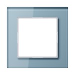 JUNG AC581GLBLGR Glasrahmen 1fach, A CREATION, blaugrau, senkrechte und waagerechte Montage 