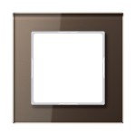 JUNG AC581GLMO Glasrahmen 1fach, A CREATION, mokka, senkrechte und waagerechte Montage 