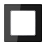 JUNG AC581GLSW Glasrahmen 1fach, A CREATION, schwarz, senkrechte und waagerechte Montage 