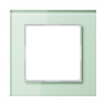 JUNG AC581GLWMT Glasrahmen 1fach, A CREATION, Glas, mattweiß, senkrechte und waagerechte Montage 