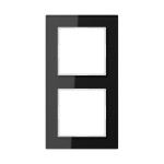 JUNG AC582GLSW Glasrahmen 2fach, A CREATION, schwarz, senkrechte und waagerechte Montage 