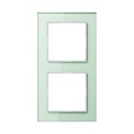 JUNG AC582GLWMT Glasrahmen 2fach, A CREATION, Glas, mattweiß, senkrechte und waagerechte Montage 