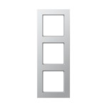 JUNG AC583AL Rahmen 3fach, A CREATION, Duroplast lackiert, aluminium, senkrechte und waagerechte Montage 