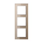 JUNG AC583GLCH Glasrahmen 3fach, A CREATION, champagner, senkrechte und waagerechte Montage 