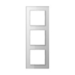 JUNG AC583GLWW Glasrahmen 3fach, A CREATION, alpinweiß, senkrechte und waagerechte Montage 