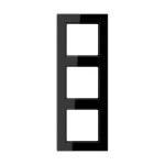 JUNG AC583SW Rahmen 3fach, A CREATION, Duroplast, schwarz, senkrechte und waagerechte Montage 