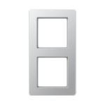 JUNG AF582BFAL Rahmen 2fach, A FLOW, Thermoplast lackiert, aluminium, senkrechte und waagerechte Montage 