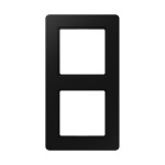 JUNG AF582BFSWM Rahmen 2fach, A FLOW, Thermoplast lackiert, graphitschwarz matt, senkrechte und waagerechte Montage 