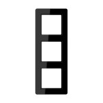 JUNG AF583BFSW Rahmen 3fach, A FLOW, Thermoplast, schwarz, senkrechte und waagerechte Montage 