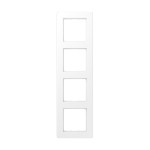 JUNG AF584BFWWM Rahmen 4fach, A FLOW, Thermoplast lackiert, schneeweiß matt, senkrechte und waagerechte Montage 