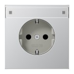 JUNG AL1520NA SCHUKO®-Steckdose, 16 A 250 V ~, mit Schriftfeld, Serie LS, Aluminium 