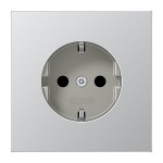 JUNG AL1521 SCHUKO®-Steckdose, 16 A 250 V ~, Schraubklemmen, Serie LS, Aluminium 