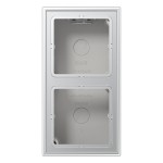 JUNG AL2582A-L Aufputz-Kappe 2fach, LS CUBE, Duroplast lackiert, Aluminium, senkrechte und waagerechte Montage 