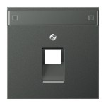 JUNG AL2969-1NAUAAN Abdeckung für IAE/UAE-Anschlussdosen, 1 x 8-polig, mit Schriftfeld, Aluminium lackiert, Serie LS, anthrazit 