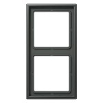 JUNG AL2982AN Rahmen 2fach, LS 990, IP 44, Aluminium lackiert, anthrazit, senkrechte und waagerechte Montage 
