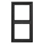 JUNG AL2982D Rahmen 2fach, LS 990, IP 44, Aluminium lackiert, dark, senkrechte und waagerechte Montage 