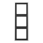 JUNG AL2983 Rahmen 3fach, LS 990, IP 44, Aluminium, senkrechte und waagerechte Montage 