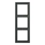 JUNG AL2983AN Rahmen 3fach, LS 990, IP 44, Aluminium lackiert, anthrazit, senkrechte und waagerechte Montage 