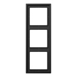 JUNG AL2983D Rahmen 3fach, LS 990, IP 44, Aluminium lackiert, dark, senkrechte und waagerechte Montage 