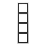 JUNG AL2984 Rahmen 4fach, LS 990, IP 44, Aluminium, senkrechte und waagerechte Montage 