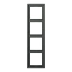 JUNG AL2984AN Rahmen 4fach, LS 990, IP 44, Aluminium lackiert, anthrazit, senkrechte und waagerechte Montage 