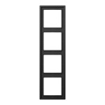 JUNG AL2984D Rahmen 4fach, LS 990, IP 44, Aluminium lackiert, dark, senkrechte und waagerechte Montage 