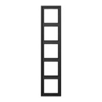 JUNG AL2985D Rahmen 5fach, LS 990, IP 44, Aluminium lackiert, dark, senkrechte und waagerechte Montage 