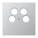 JUNG AL2990-4SAT2 Abdeckung für 4-Loch SAT-TV-Steckdose (Axing) 4fach, Serie LS, Aluminium 