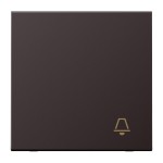 JUNG AL2990KD Wippe 1fach, Symbol Klingel, Aluminium lackiert, Serie LS, dark 