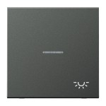 JUNG AL2990KO5LAN Wippe 1fach, Symbol Licht, mit Lichtleiter, Aluminium lackiert, Serie LS, anthrazit 