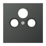 JUNG AL2990SATAN Abdeckung für Universal-Sat/BK-Dosen 1fach, Aluminium lackiert, Serie LS, anthrazit 