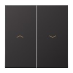 JUNG AL2995PD Wippe 2fach, mit Pfeilsymbolen, Aluminium lackiert, Serie LS, dark 