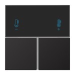 JUNG AL4093TSAD Tastensatz, F40 Raumcontroller, Aluminium lackiert, Serie LS, dark 