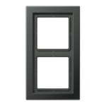 JUNG ALD2982AN Rahmen 2fach, LS-DESIGN, Aluminium lackiert, anthrazit, senkrechte und waagerechte Montage 