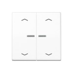 JUNG AS102KO5PWW Wippe für KNX Taster, F10, mit Pfeilsymbolen, mit Lichtleiter, Duroplast, Serie AS, alpinweiß 