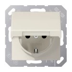 JUNG AS1520BFKL SCHUKO®-Steckdose, 16 A 250 V ~, Klappdeckel, Thermoplast, Serie AS, weiß 